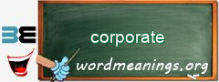 WordMeaning blackboard for corporate